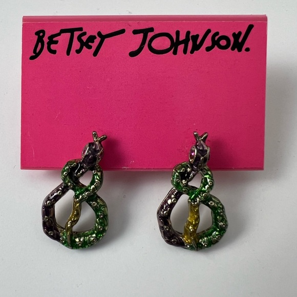 💓 Betsey Johnson Rio Snake Earrings - Picture 1 of 10